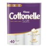 PAPEL HIGIÉNICO COTTONELLE SOFT KLEENEX | PAQUETE CON 40 ROLLOS 180 HOJAS C/U