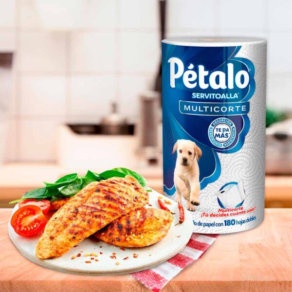 SERVITOALLA DE COCINA MULTICORTE PÉTALO | PAQUETE CON 6 ROLLOS 180 HOJAS C/U