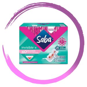 TOALLAS FEMENINAS SABA INVISIBLE | PAQUETE CON 60 PIEZAS