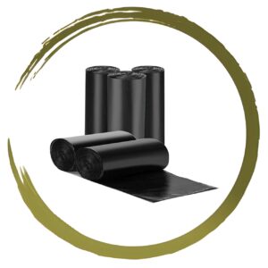 1000 BOLSAS PARA BASURA BIODEGRADABLE NEGRA | CAJA DE 20 ROLLOS DE 60 X 60 CM