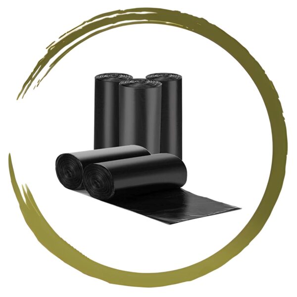 250 BOLSAS PARA BASURA BIODEGRADABLE NEGRA | CAJA DE 20 ROLLOS DE 90 X 120 CM