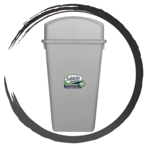 CESTO DE BASURA JUMBO SABLON 80 LT GRIS