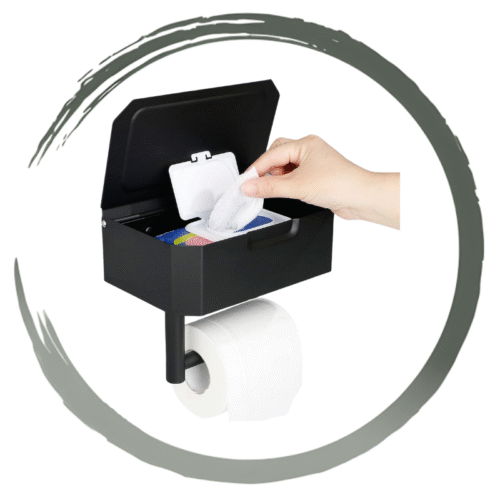 DISPENSADOR PAPEL HIGIÉNICO CON ESTANTE ECOSUPER