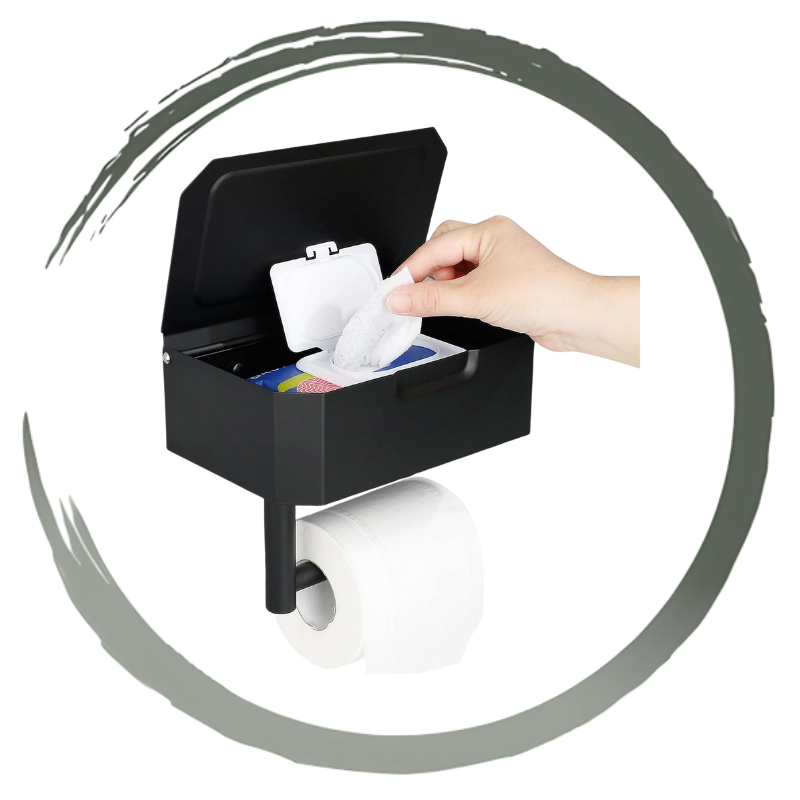 DISPENSADOR PAPEL HIGIÉNICO CON ESTANTE ECOSUPER