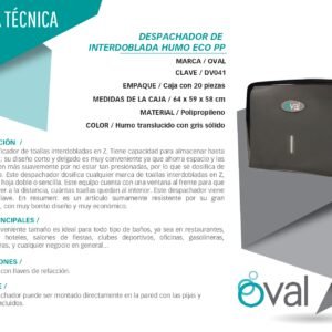 DESPACHADOR TOALLA INTERDOBLADA OVAL DV041