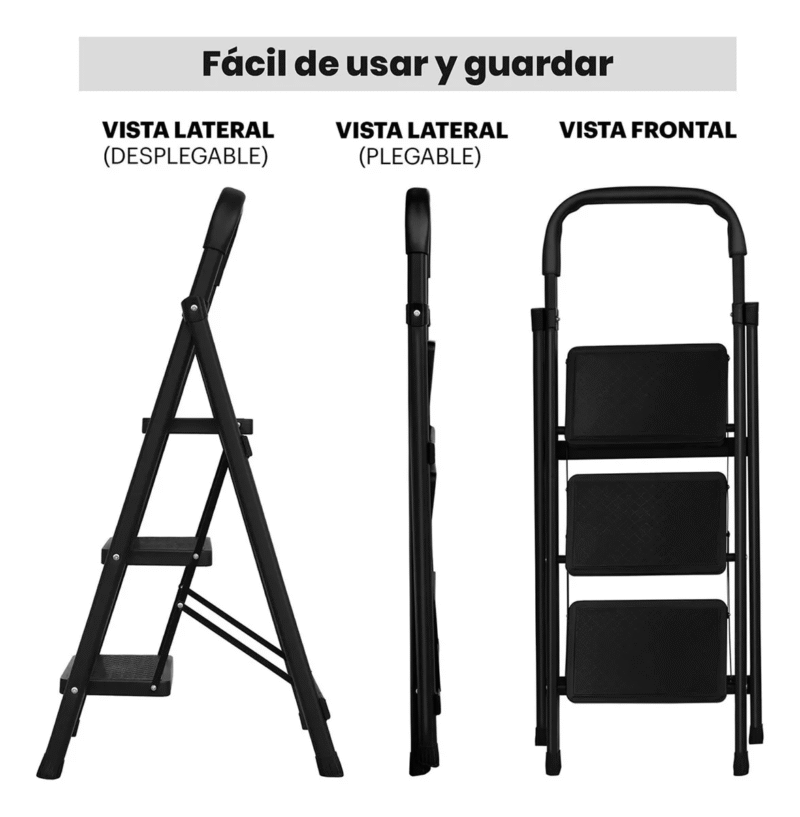 ESCALERA TIPO BANCO 3 PELDAÑOS ADIR