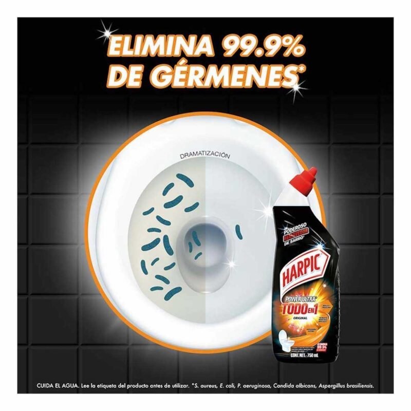 LIMPIADOR BAÑOS MAX POWER HARPIC 750ML