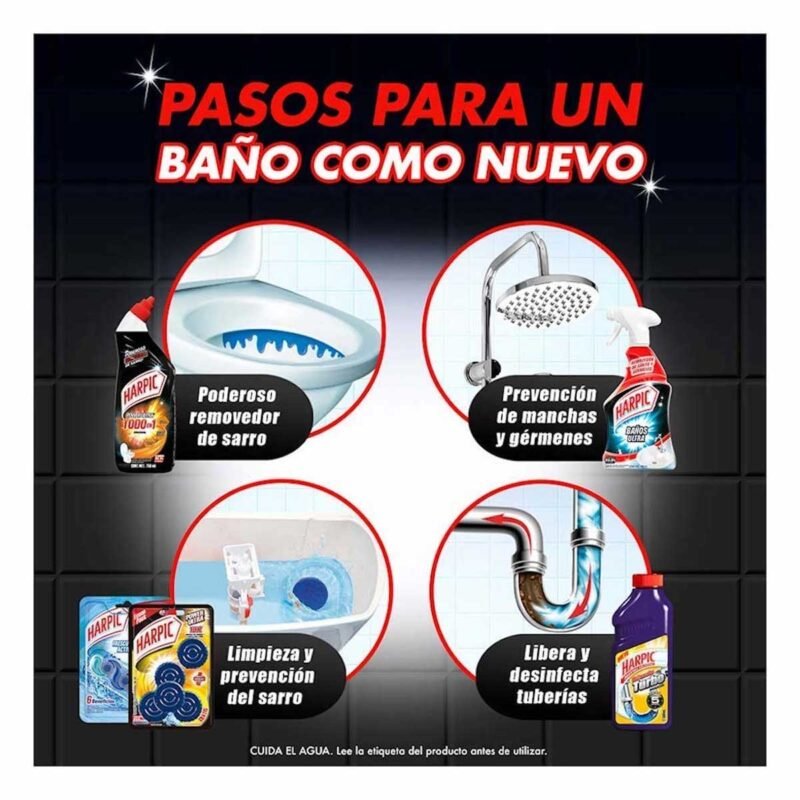 LIMPIADOR BAÑOS MAX POWER HARPIC 750ML