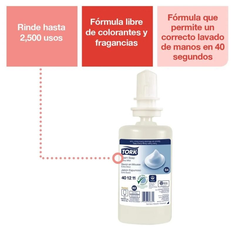 JABON ESPUMOSO TORK 1 REPUESTO 1 L