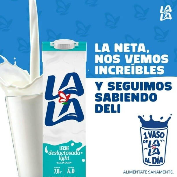 LECHE DESLACTOSAD LIGHT LALA 12 PZ 1 LT