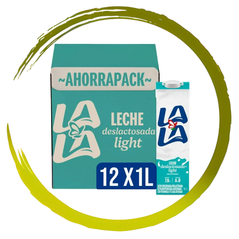 LECHE DESLACTOSAD LIGHT LALA 12 PZ 1 LT