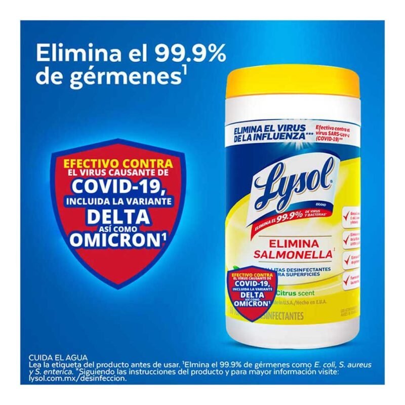 TOALLITAS DESINF CITRUS LYSOL 80 PZS