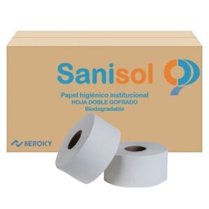 PAPEL BOBINA SANISOL 12 ROLLOS 200 MTS