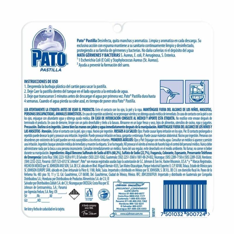 PASTILLA PARA WC PATO 6 PZS DE 52G