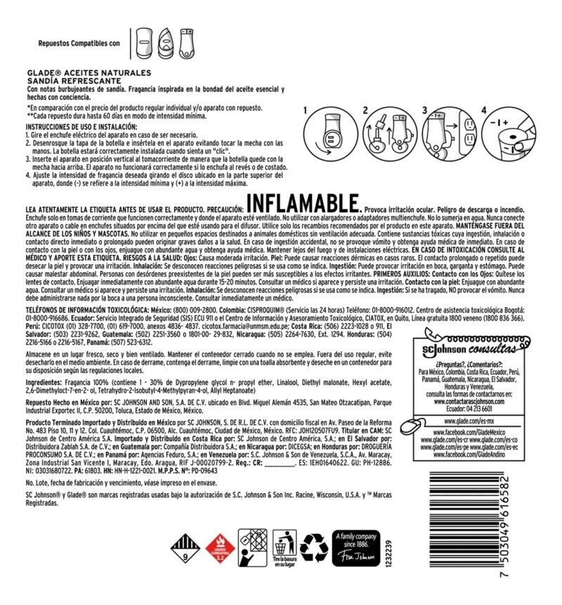 REPUESTO AROMATIZANTE GLADE SAND 21 ML