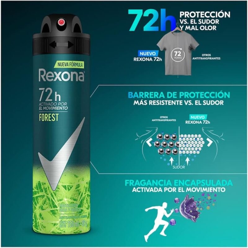 DESODORANTE AEROSOL HOMBRE REXONA 150 ML