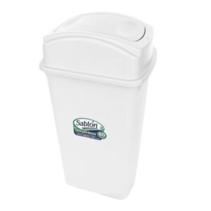 CESTO DE BASURA JUMBO SABLON 80 LT BLANCO