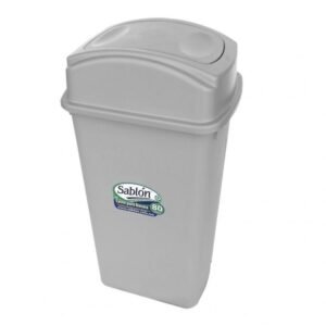 CESTO DE BASURA JUMBO SABLON 80 LT GRIS