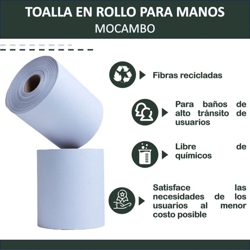 TOALLA EN ROLLO MOCAMBO BC 6 PZS 100 MTS