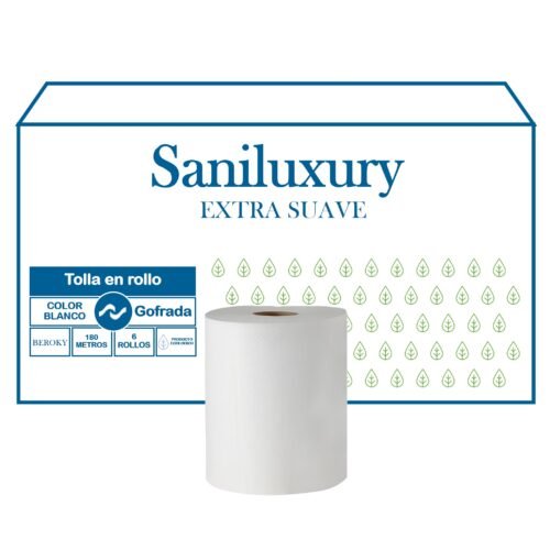 TOALLA EN ROLLO SANILUXURY BC 6 PZS 180 MTS